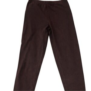 Zenana L Brown Pull On Leggings Pants | Elastic Waist Stretch Slim Fit Basic